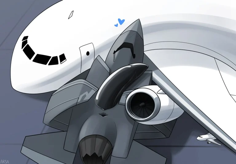 Hungry Fighter Jet and Kind Airliner porn comic picture 11
