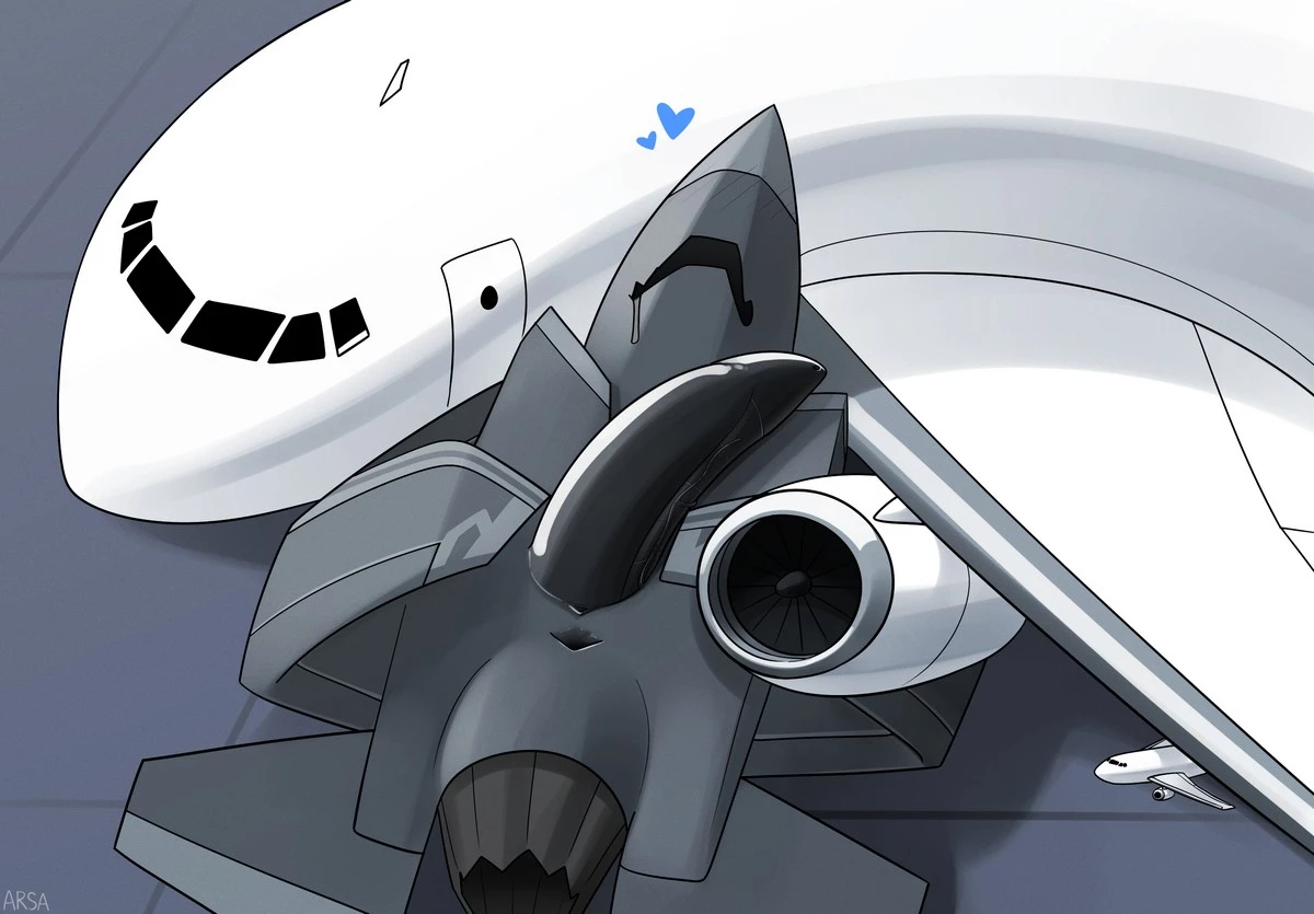 Hungry Fighter Jet and Kind Airliner porn comic picture 11