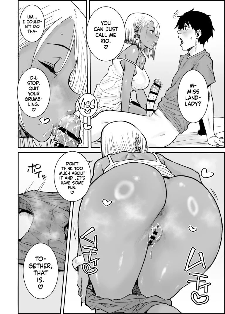 I, Your Humble College Student, Busted Loads Into My 35 Y/O Dark-Skinned Gyaru Landlady While She Rode Me Cowgirl | Daigaku no Ore, Kuro Gyaru Bijou Kanrinin-San (35) No Hageshii Kuiuchi Kijoui De Nama Nakadashi Shaimashita porn comic picture 13