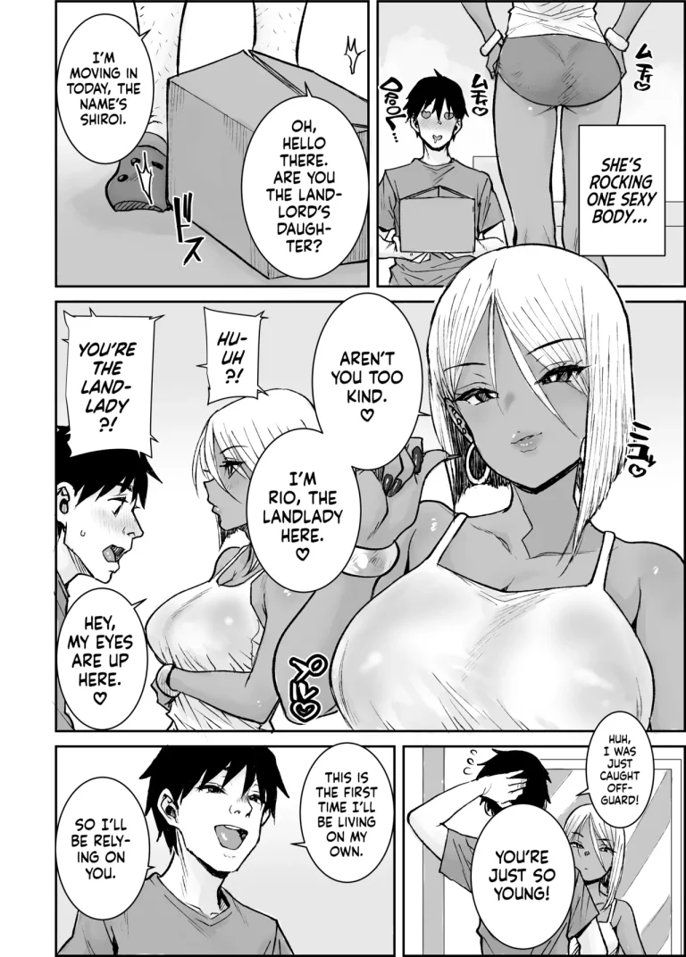 I, Your Humble College Student, Busted Loads Into My 35 Y/O Dark-Skinned Gyaru Landlady While She Rode Me Cowgirl | Daigaku no Ore, Kuro Gyaru Bijou Kanrinin-San (35) No Hageshii Kuiuchi Kijoui De Nama Nakadashi Shaimashita porn comic picture 3
