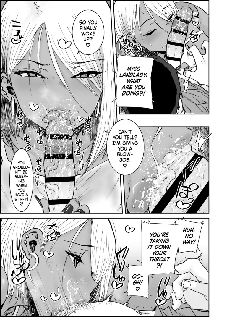 I, Your Humble College Student, Busted Loads Into My 35 Y/O Dark-Skinned Gyaru Landlady While She Rode Me Cowgirl | Daigaku no Ore, Kuro Gyaru Bijou Kanrinin-San (35) No Hageshii Kuiuchi Kijoui De Nama Nakadashi Shaimashita porn comic picture 10