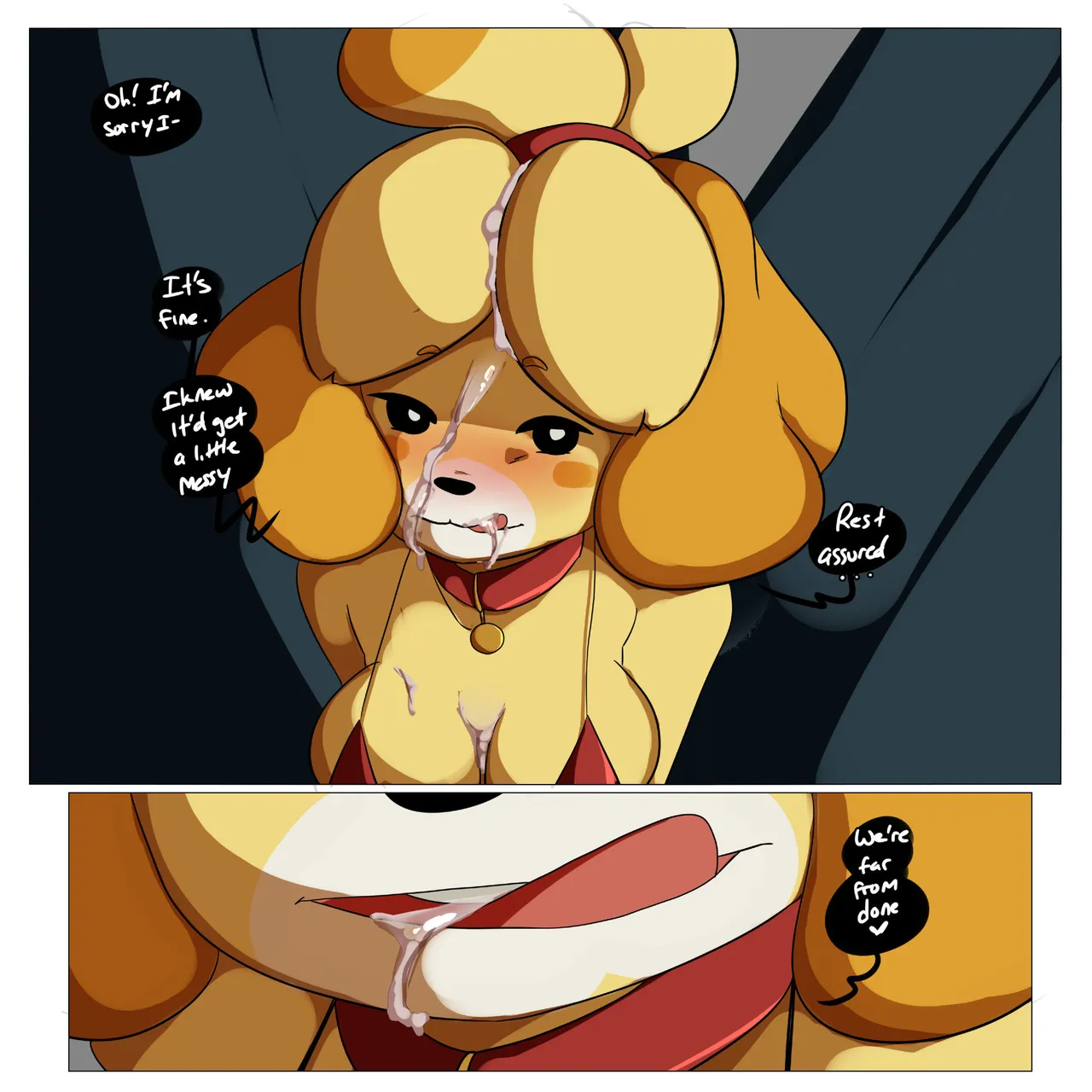 Isabelle at the beach porn comic picture 5