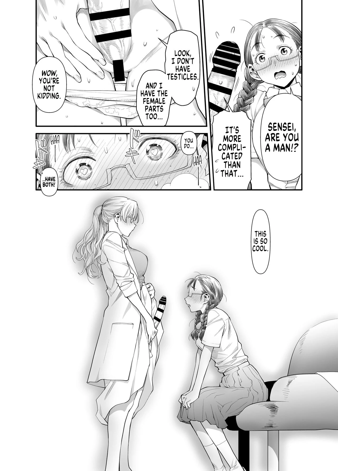 It's All Sensei's Fault!!! | Zenbu, Sensei no Sei. Futanari Onna Kyoushi ga Onanie Chuudoku Yuutousei o Sukkirisaseru Hanashi porn comic picture 11