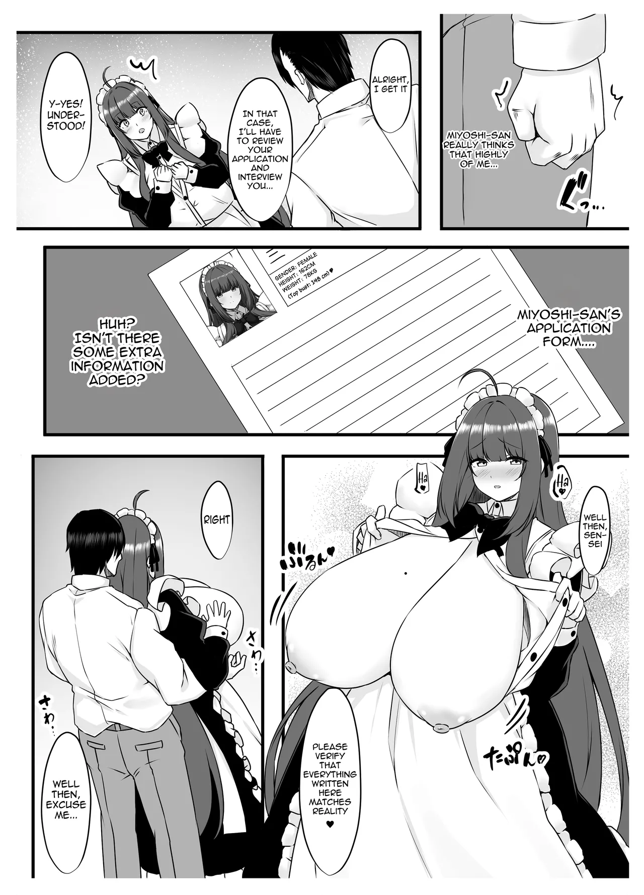 JOB HUNTING SITUATION OF STUDENT MAID | Oshiego Maid no Shuukatsu Jijou porn comic picture 9