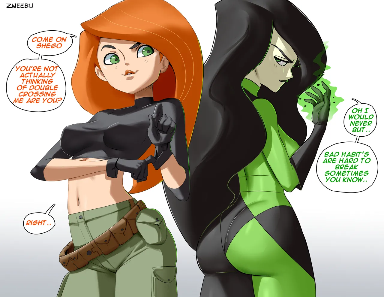 Kim & Shego porn comic picture 2