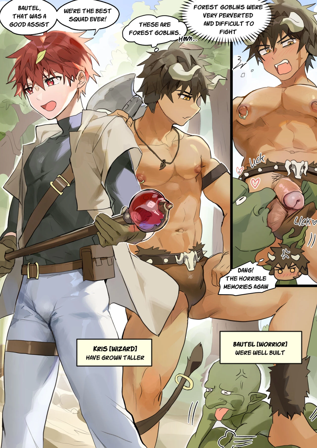 Kris And Bautel : Trapped In A Goblin Cave porn comic picture 1
