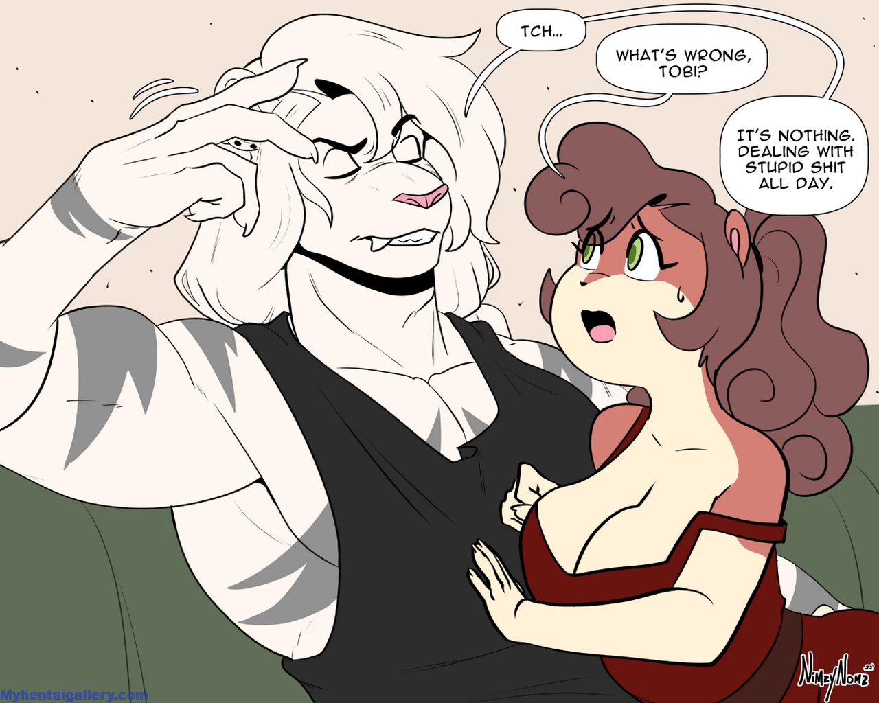 Lighten the mood porn comic picture 1
