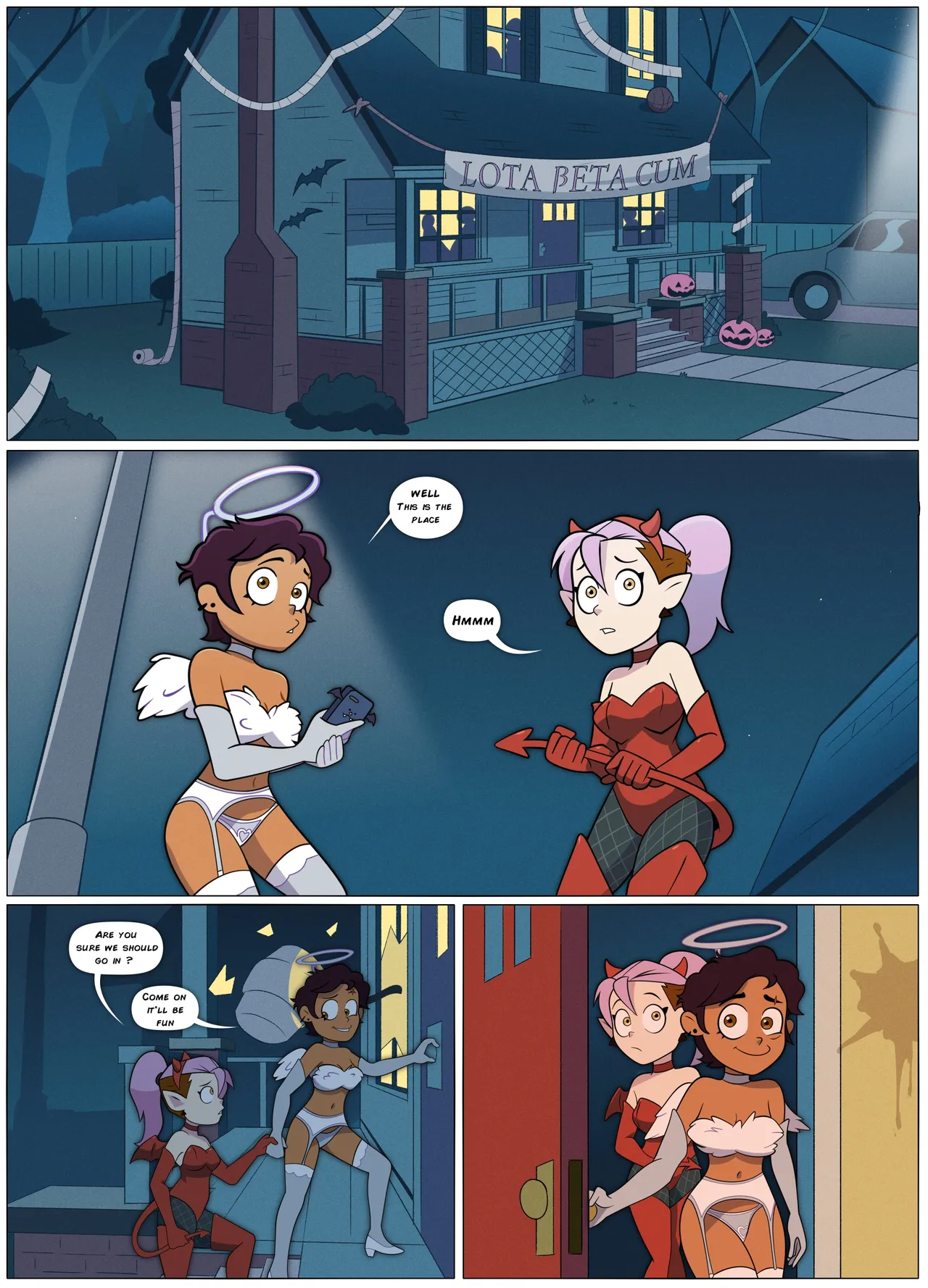 Luz & Amity's Halloween Party porn comic picture 1