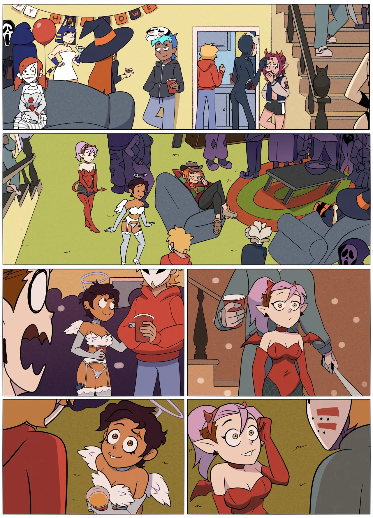 Luz & Amity's Halloween Party porn comic picture 2