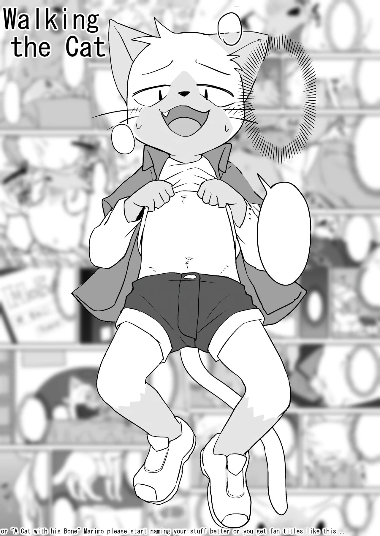 Manmosu Marimo | Walking the Cat (Unfinished porn comic picture 1