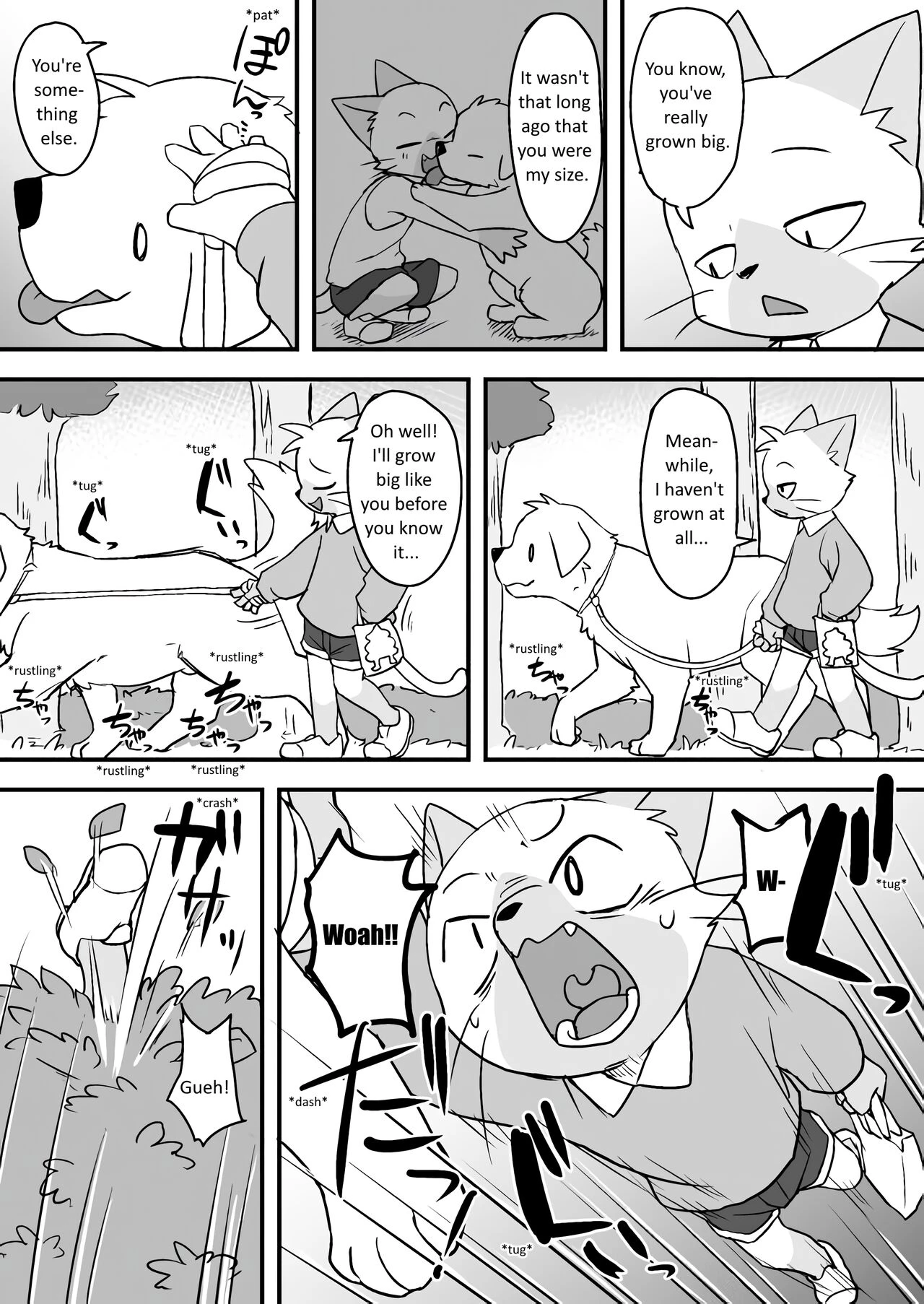 Manmosu Marimo | Walking the Cat (Unfinished porn comic picture 3