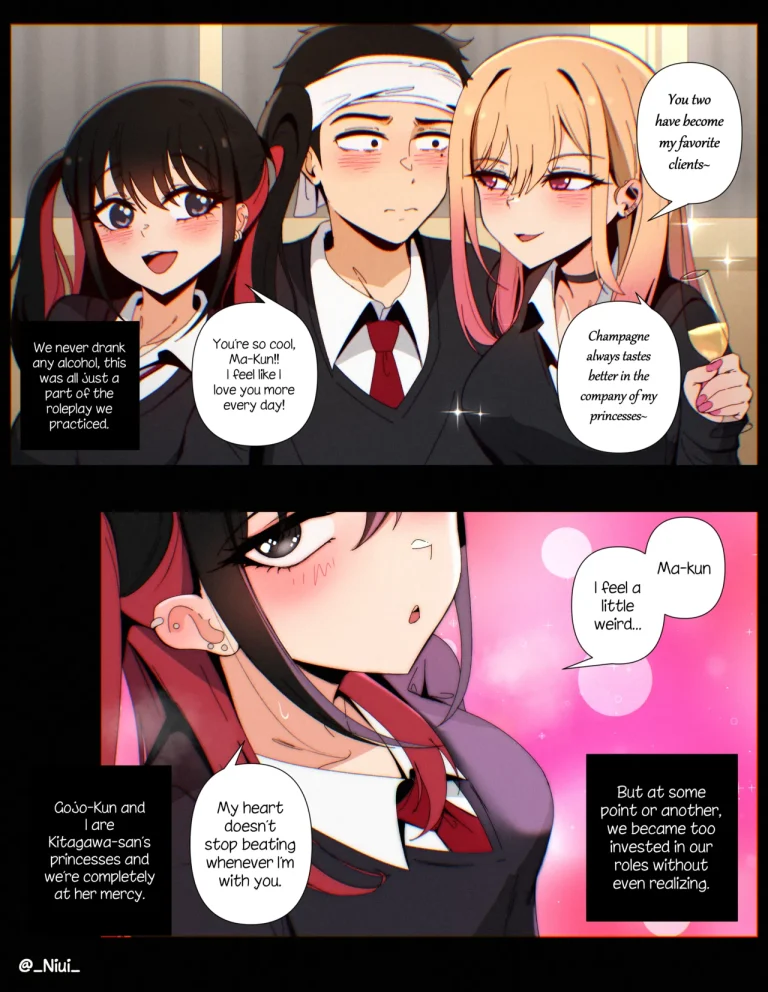 Marin, Gojo & Nowa porn comic picture 1