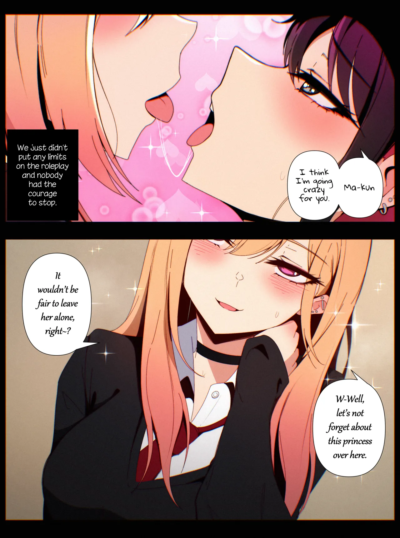 Marin, Gojo & Nowa porn comic picture 2