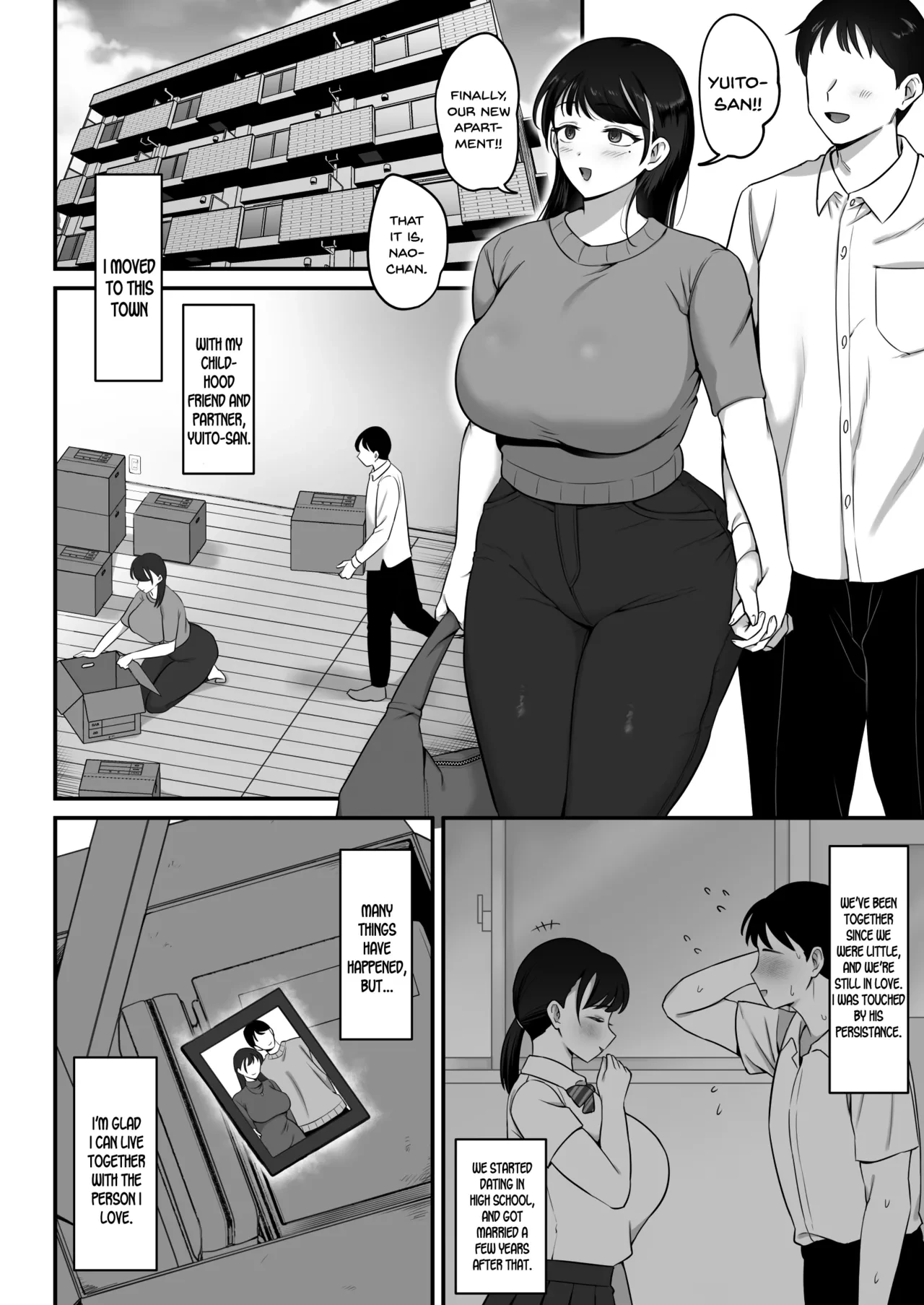 Maso Mesu Rinjin Onahozuma ~Saikai Shita Moto SeFri o Dekachin de Saikyouiku suru Hanashi~ porn comic picture 2