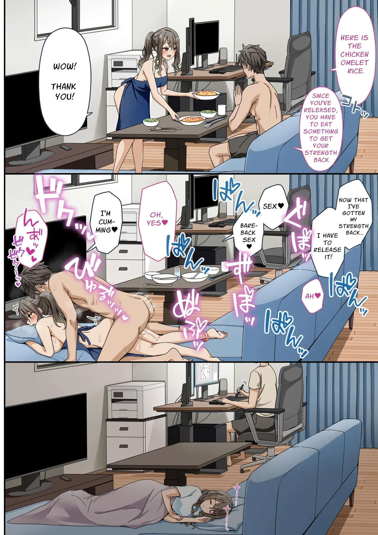 Meet The Draft Deadline While Your Beautiful Busybody Erotic Manga Editor Lends A "Helping Hand" | Sawayaki Bijin no Eromanga Henshuu-san ni Nukimakutte Morai nagara Genkou Ganbaru Hanashi porn comic picture 21