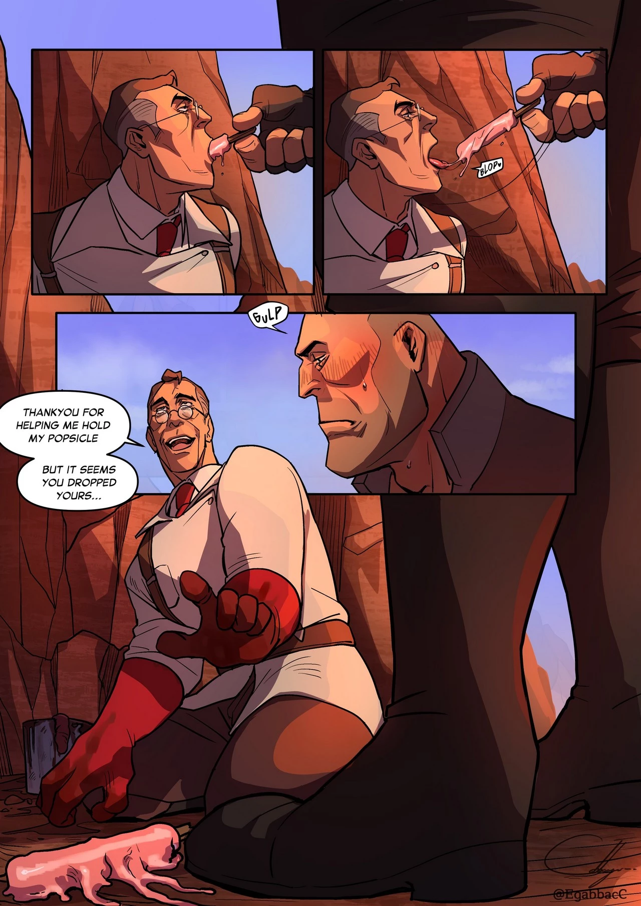 Milk Strawberry Popsicle porn comic picture 4