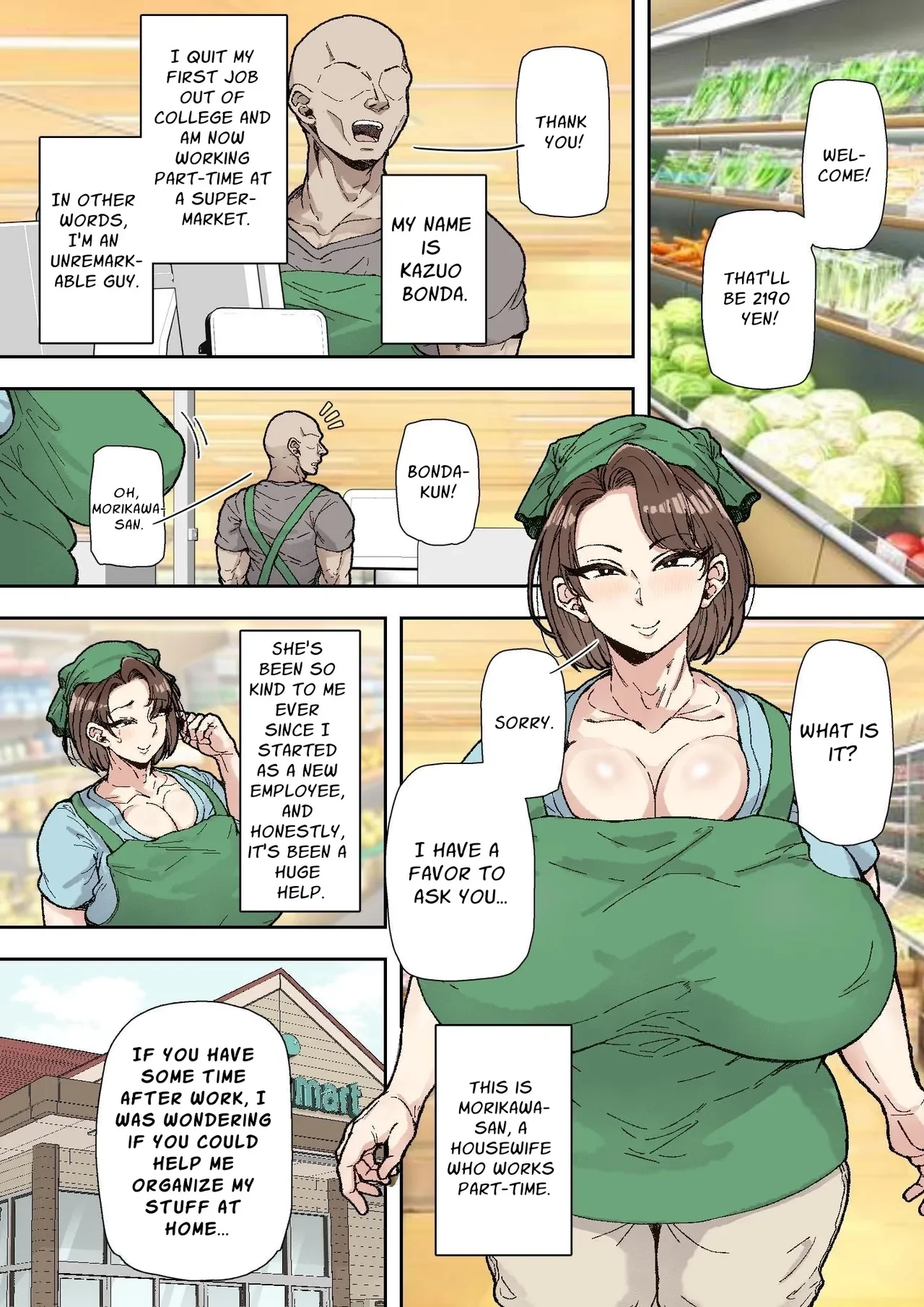 Minako Morikawa (42) Easily Falls to the Big Dick Guy at Work | Morikawa Minako (42) Beit-saki no Deka Chin-kun ni Assari Kan Ochi porn comic picture 2