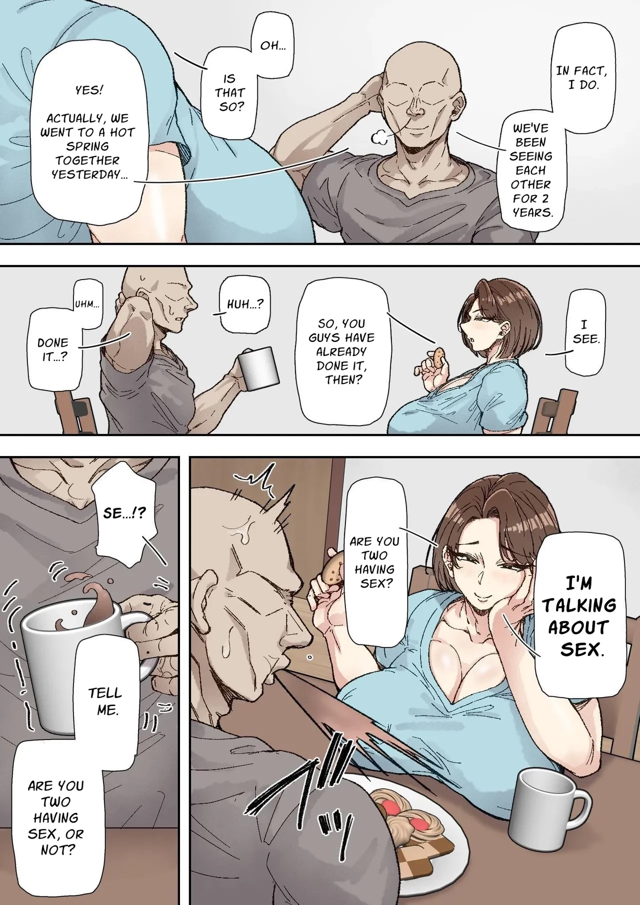 Minako Morikawa (42) Easily Falls to the Big Dick Guy at Work | Morikawa Minako (42) Beit-saki no Deka Chin-kun ni Assari Kan Ochi porn comic picture 4
