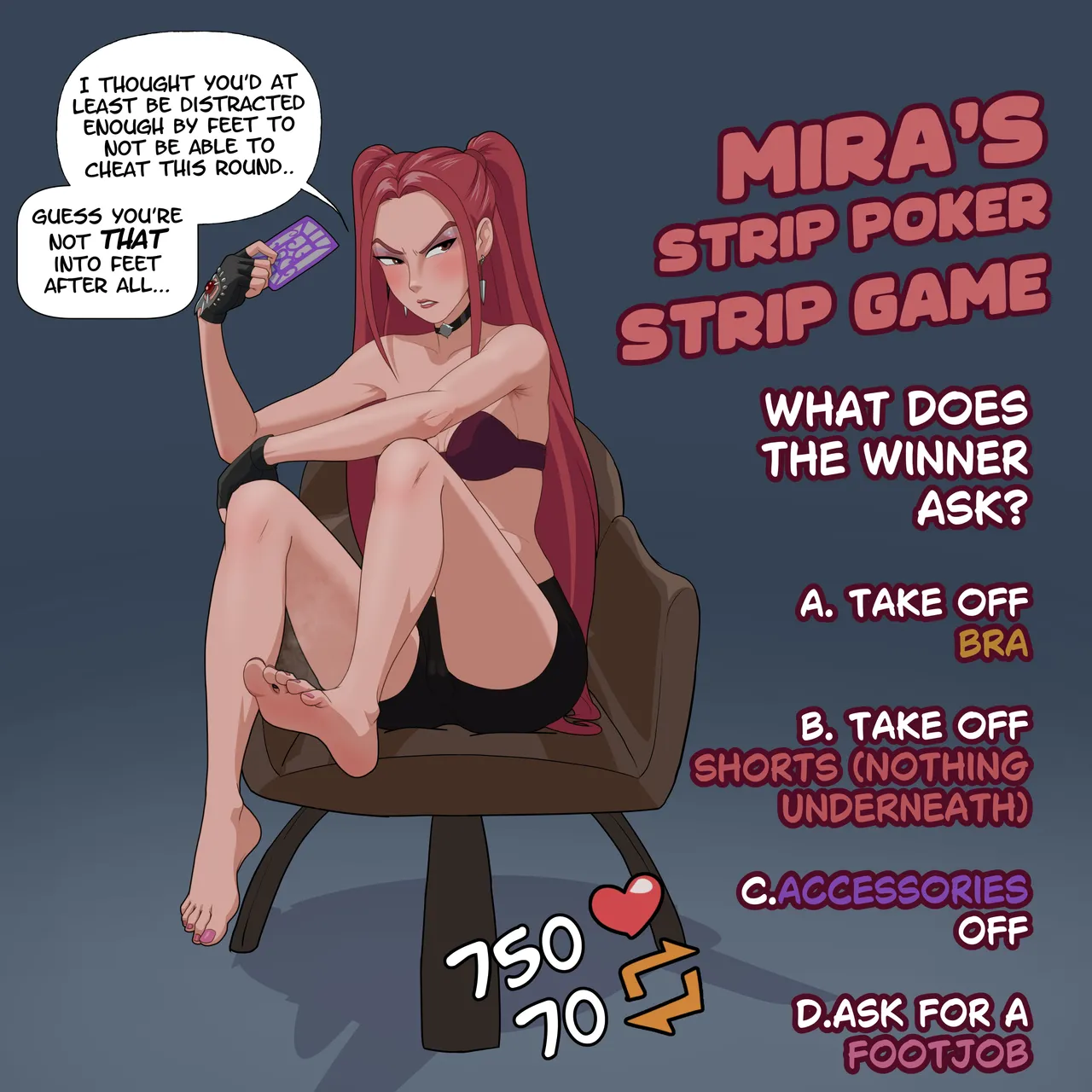Mira's Strip Poker Strip Game porn comic picture 4