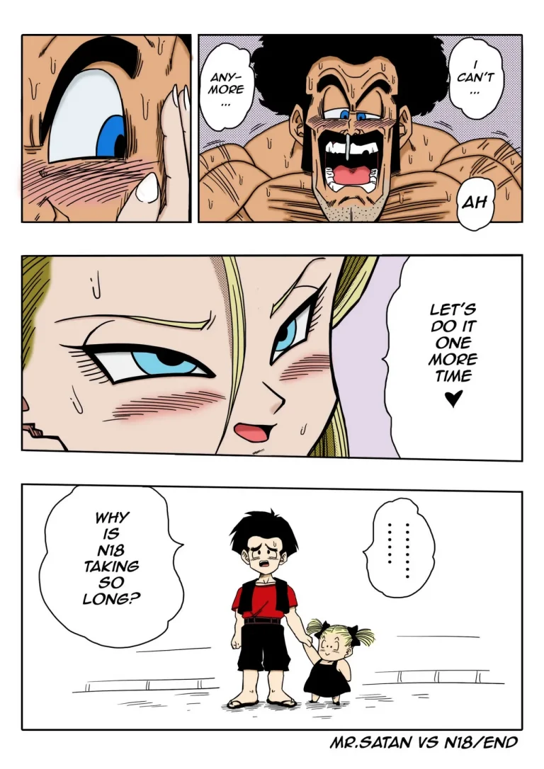Mr. Satan vs Android 18 porn comic picture 14