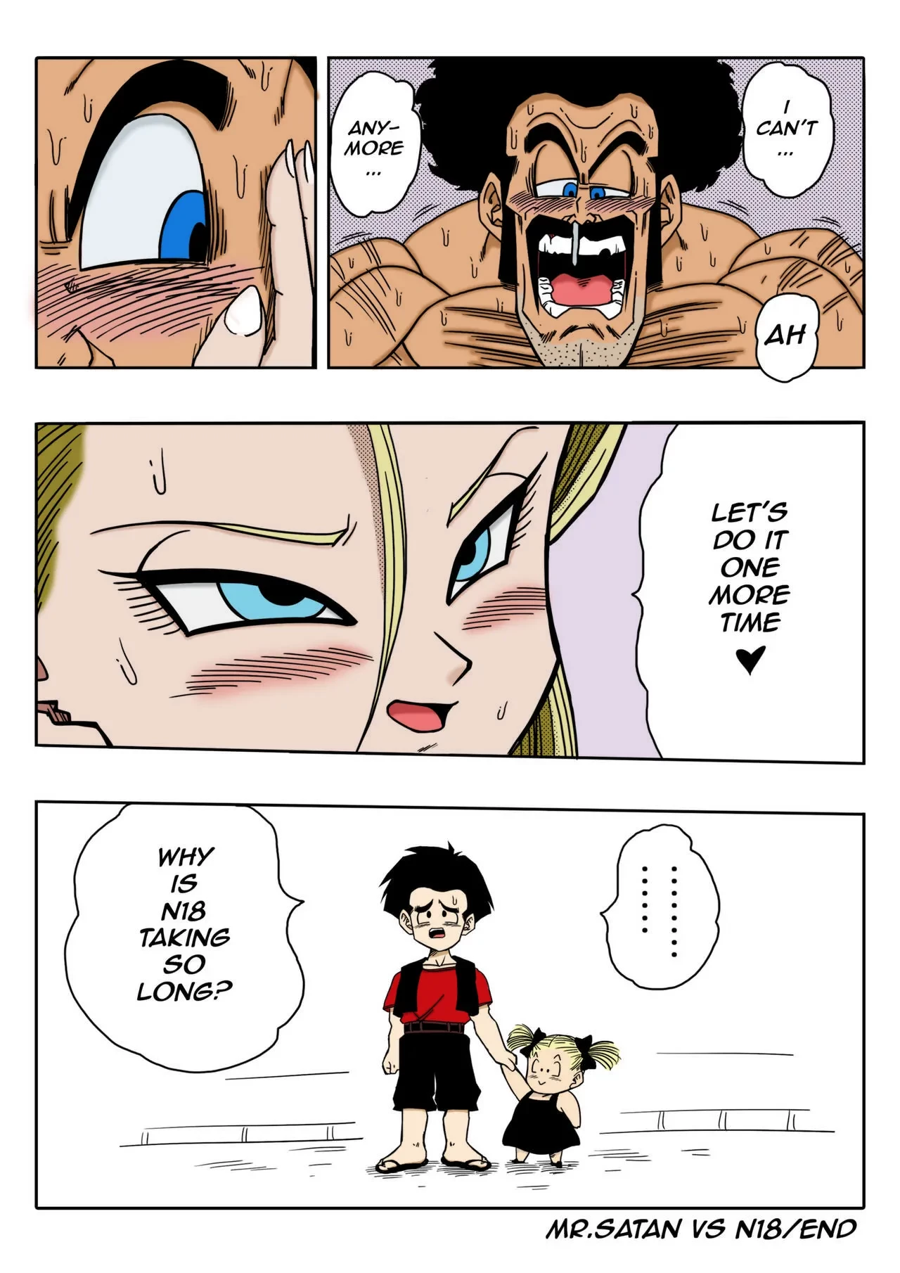Mr. Satan vs Android 18 porn comic picture 14