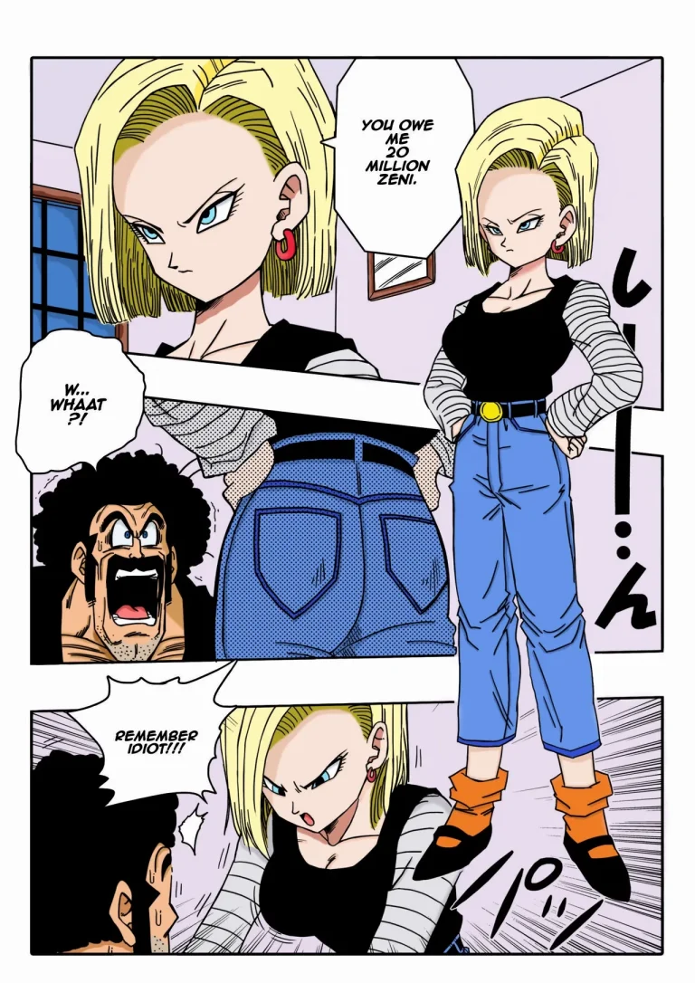 Mr. Satan vs Android 18 porn comic picture 3