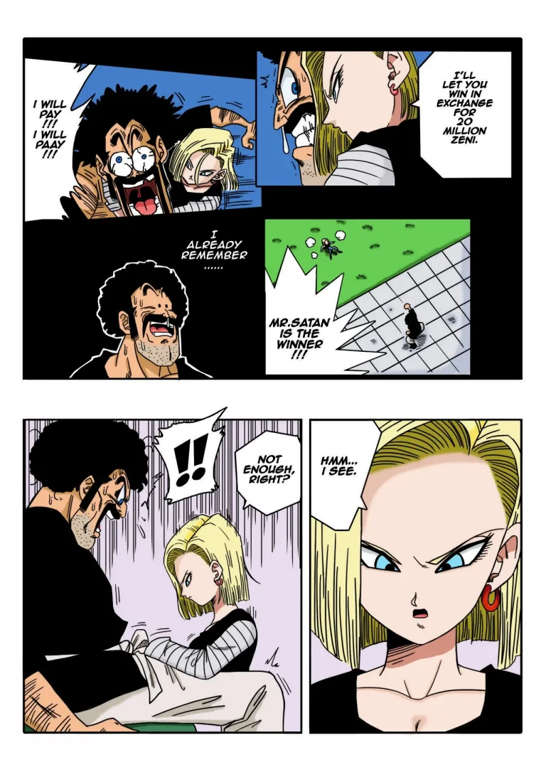 Mr. Satan vs Android 18 porn comic picture 4