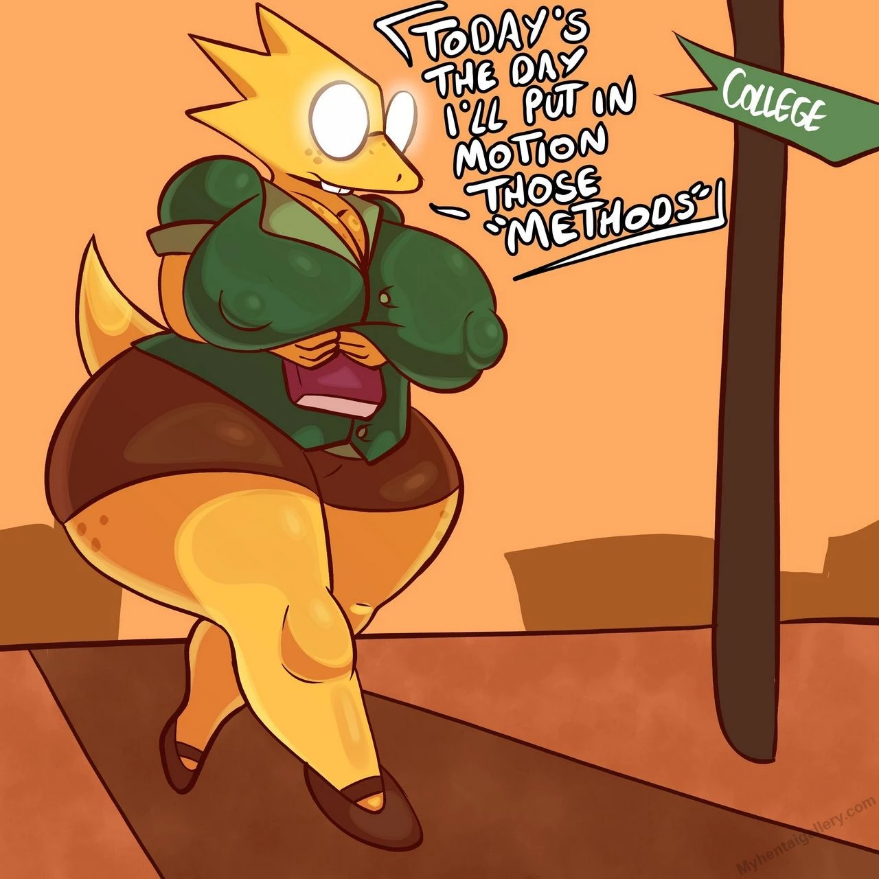 Ms Alphys Class porn comic picture 1