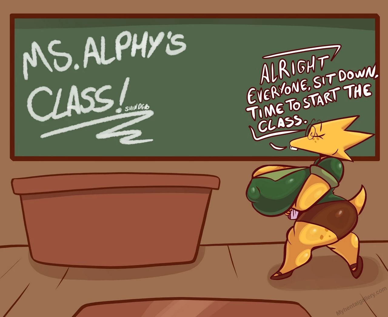 Ms Alphys Class porn comic picture 4
