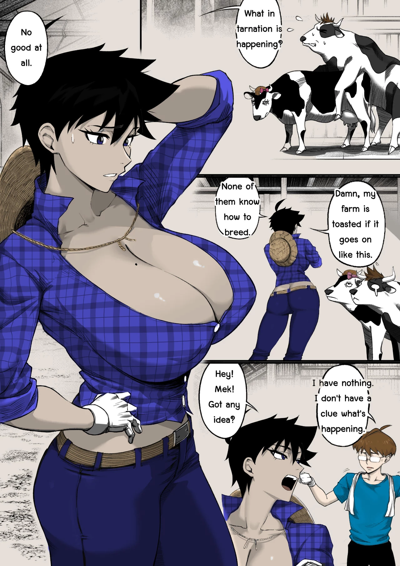 My Farmer Aunt is having a problem porn comic picture 1