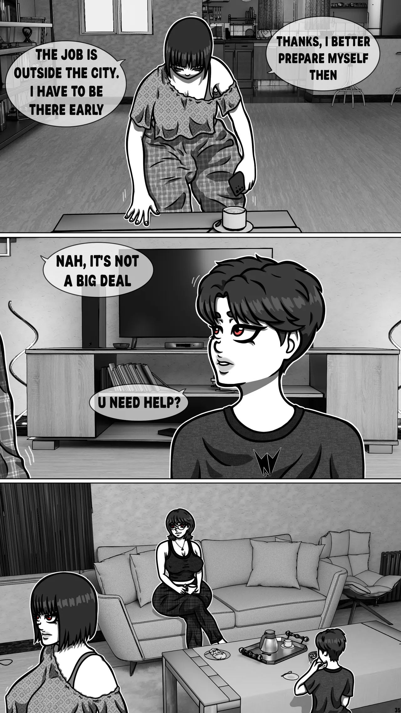 My Goth Futa Sis Is Huge porn comic picture 37