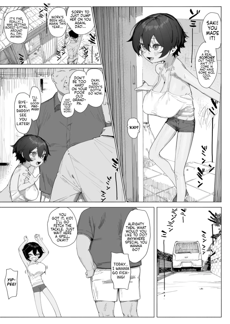 My Summer Vacation With Peepaw! | Saki-chan no Natsuyasumi OJii-chan to Issho! porn comic picture 3