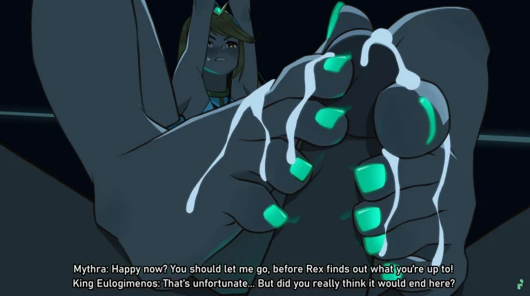 Mythra's footjob porn comic picture 11