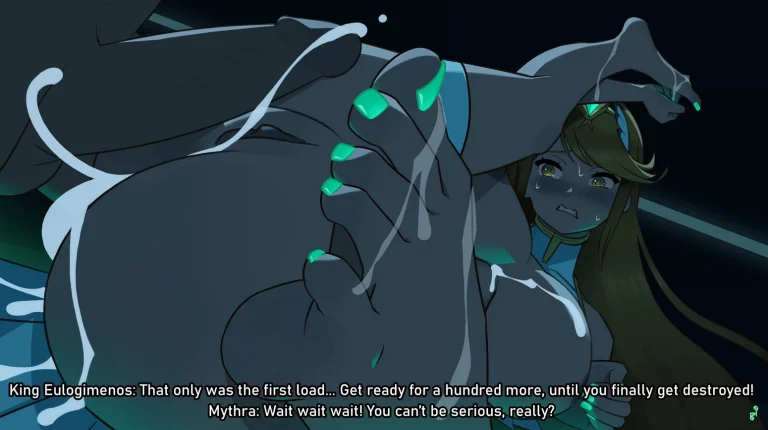 Mythra's footjob porn comic picture 14