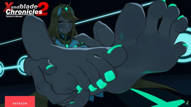 Mythra's footjob porn comic picture 2