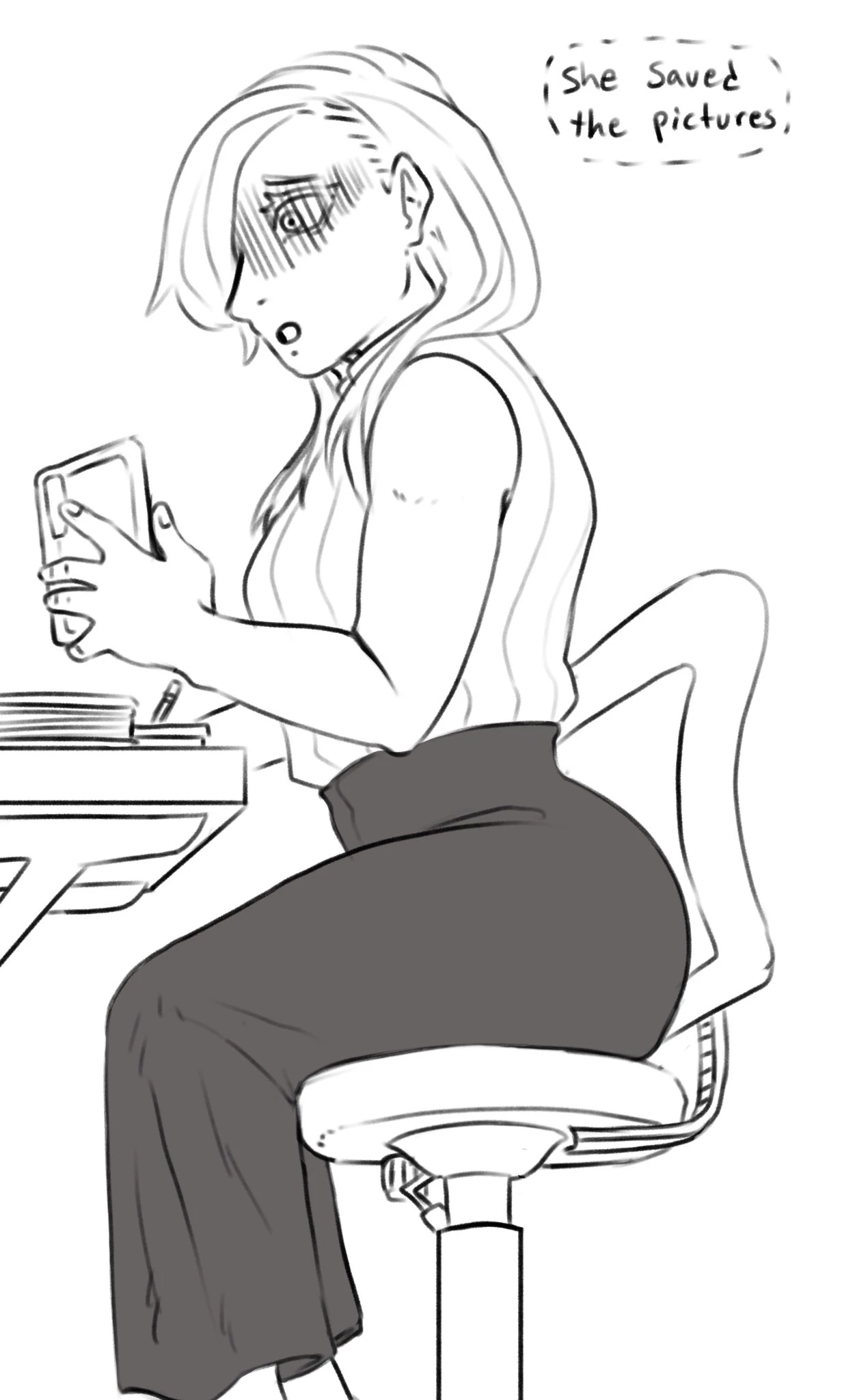 Najimi's late night texts porn comic picture 8