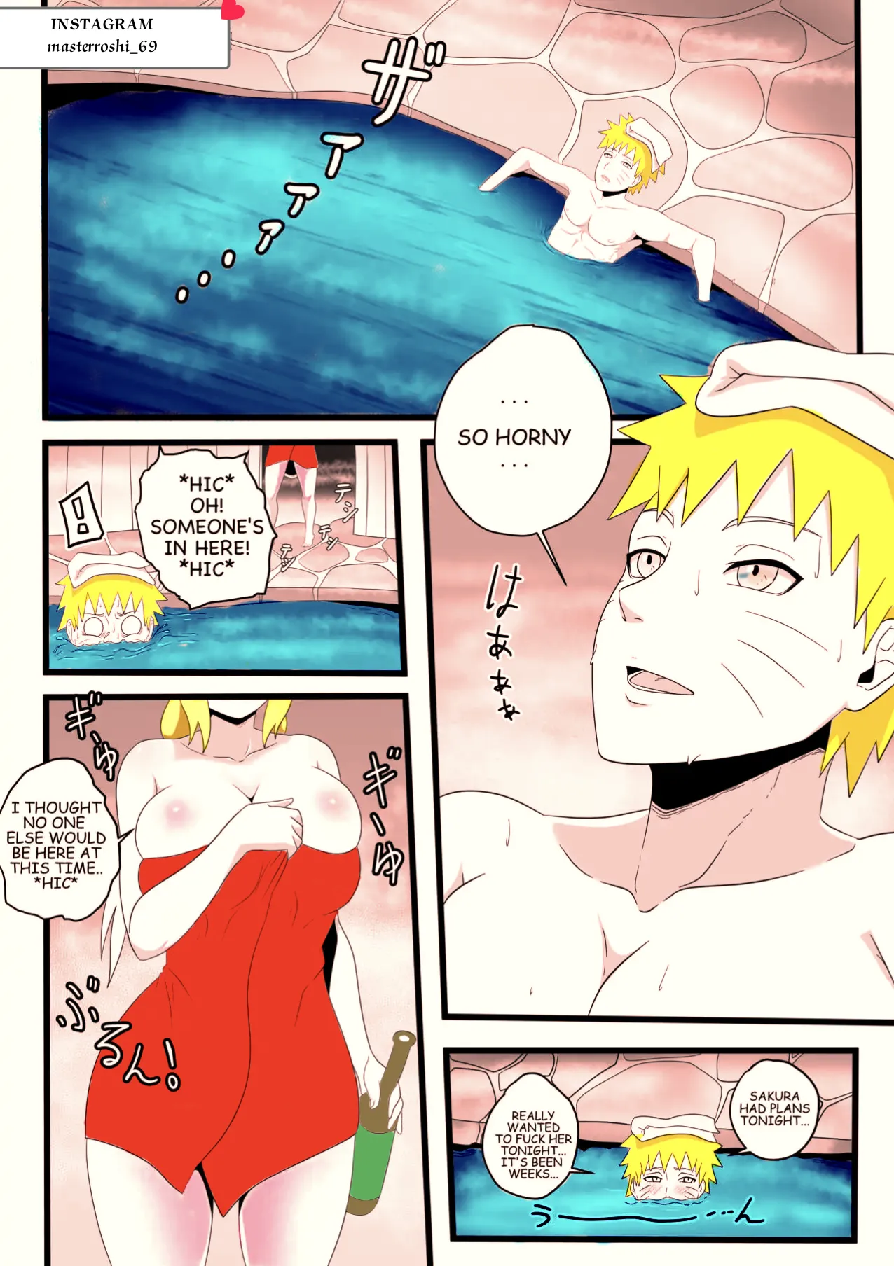 Naruto X Tsunade Hotspring Affair porn comic picture 2