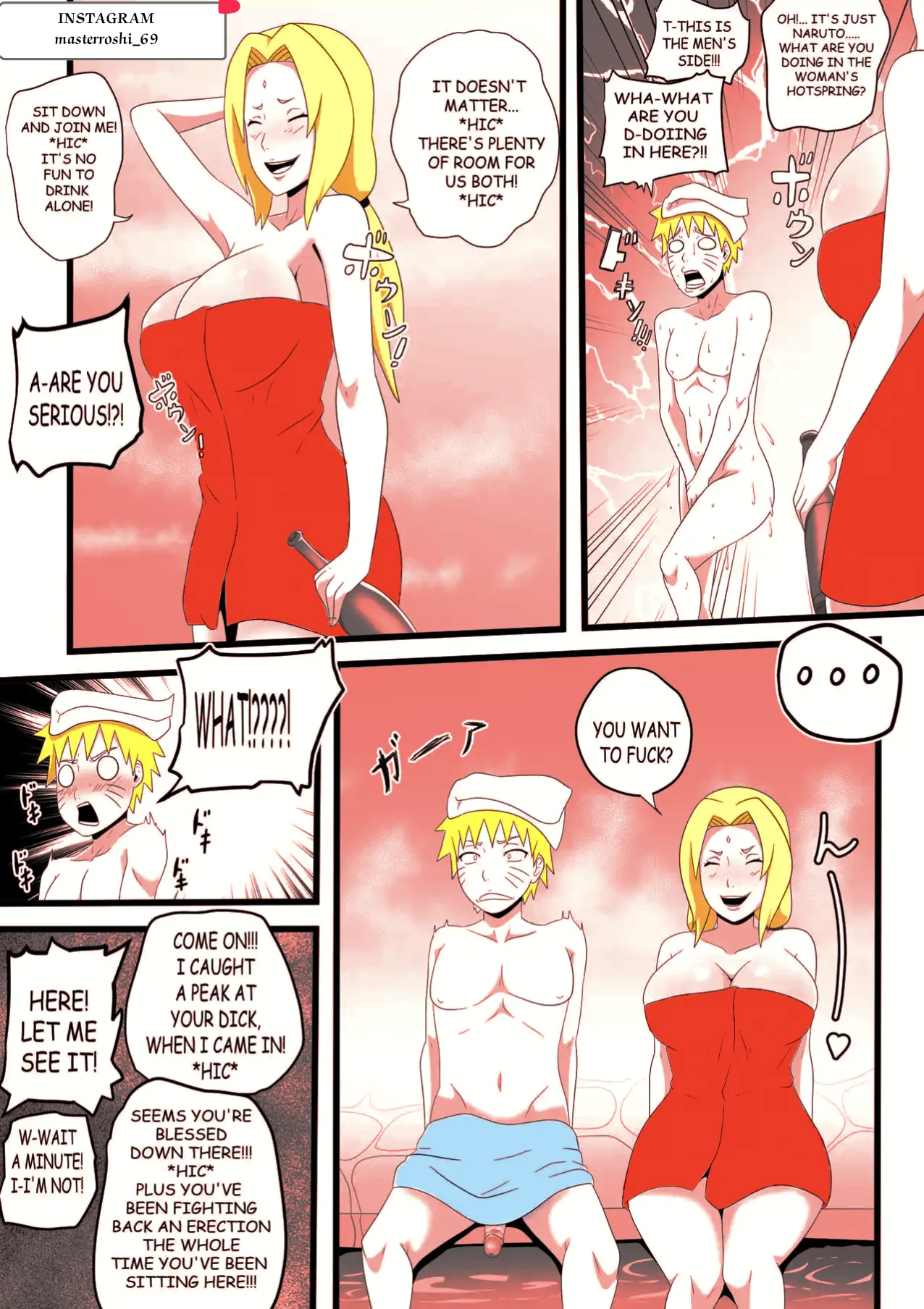 Naruto X Tsunade Hotspring Affair porn comic picture 3