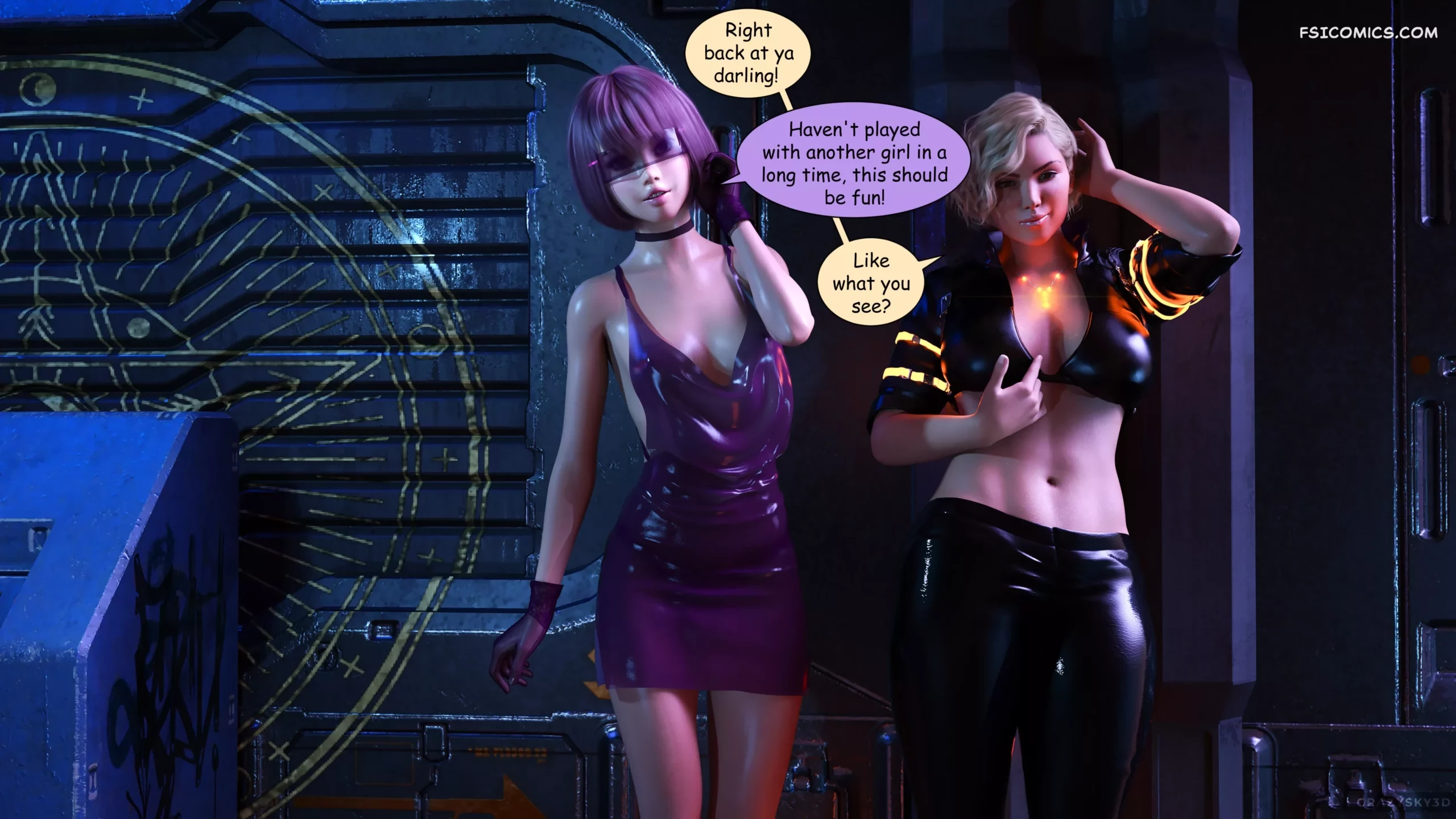 Neon Nights porn comic picture 7