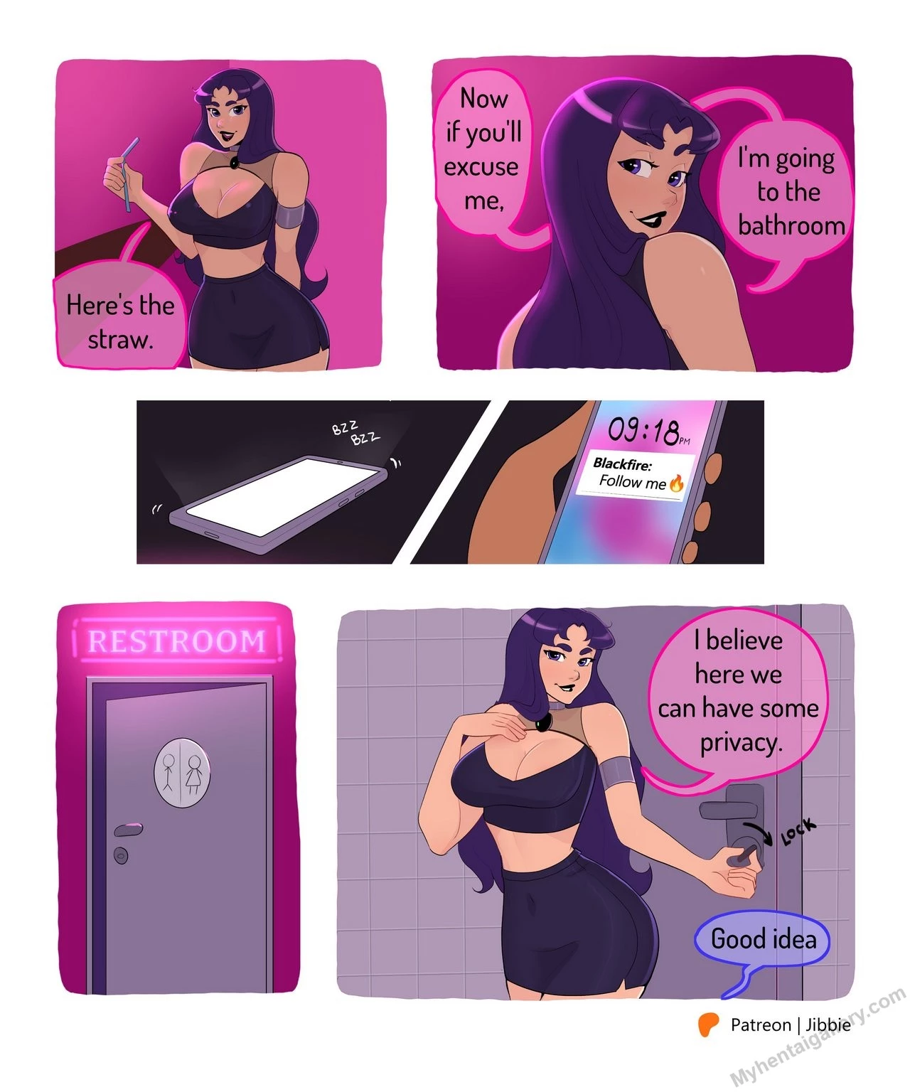 Night Out With Blackfire porn comic picture 4