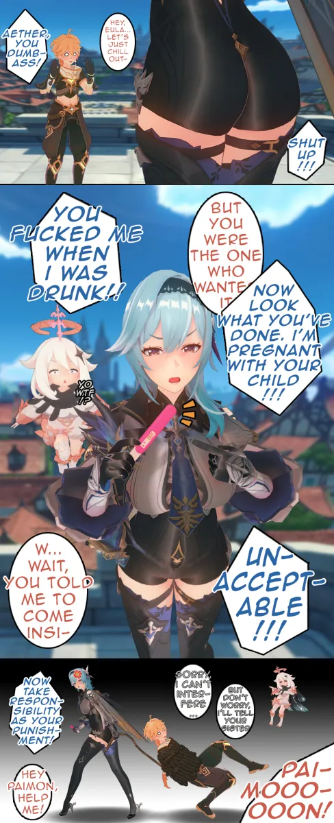 Ninshin Impact: Eula porn comic picture 3