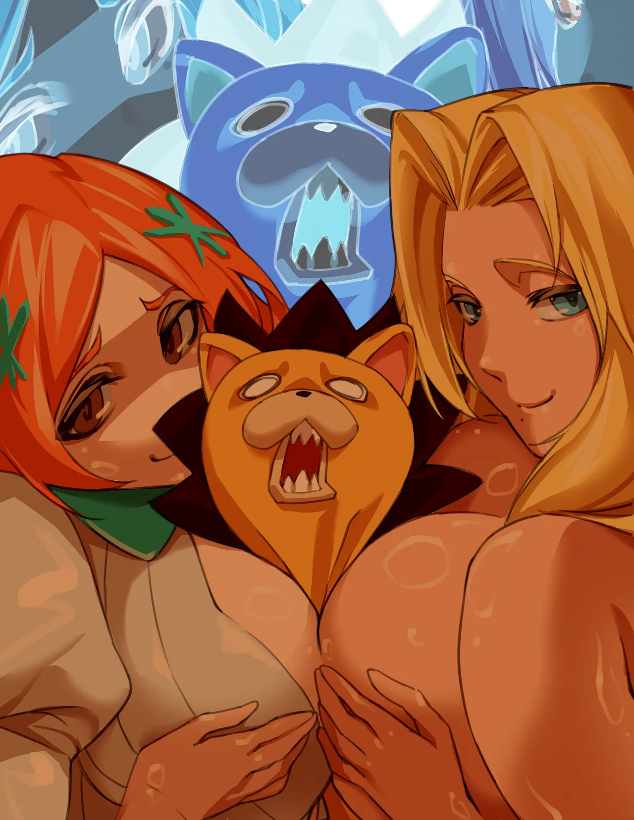 Orihime x Ran x Kon porn comic picture 26