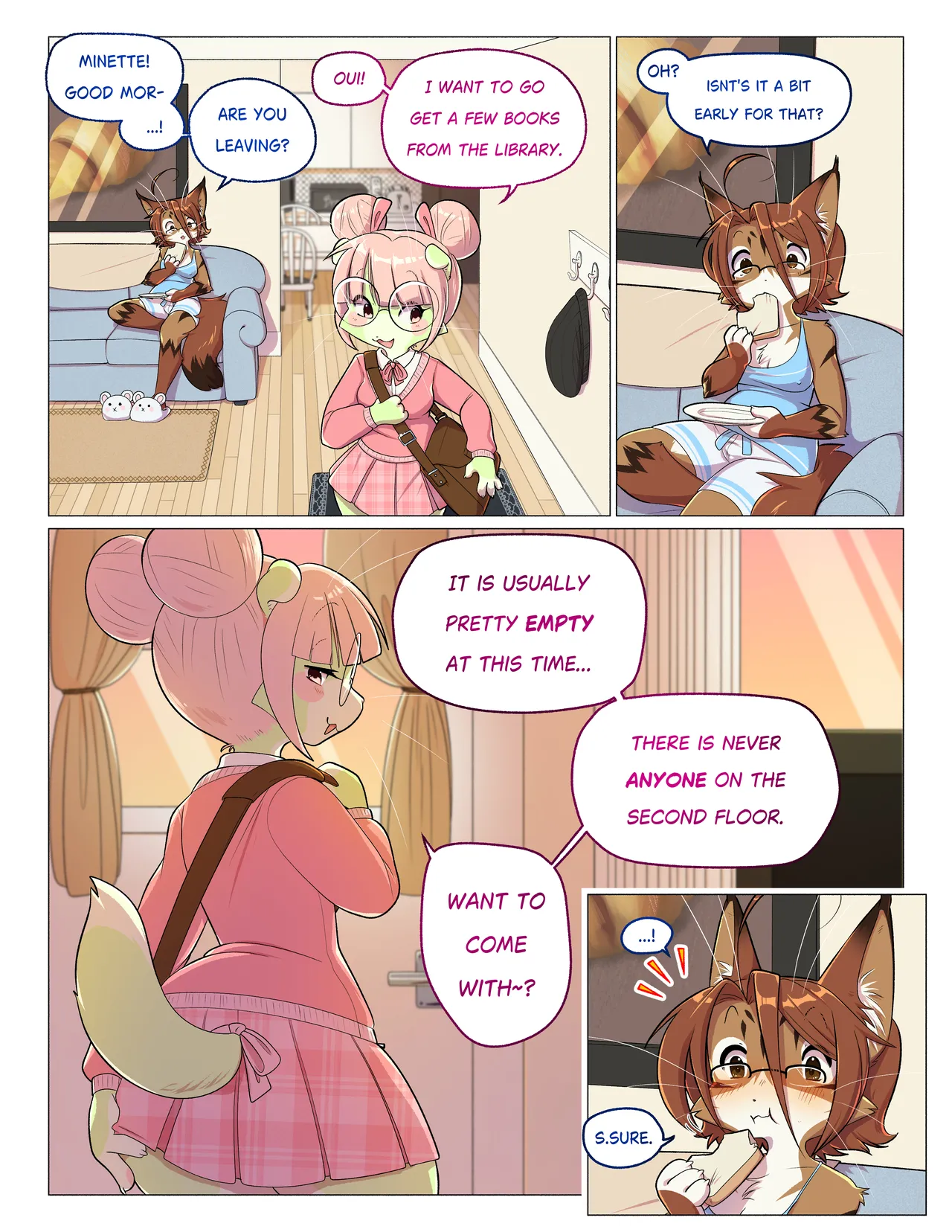 Orito and Minette: Visit the Library porn comic picture 3