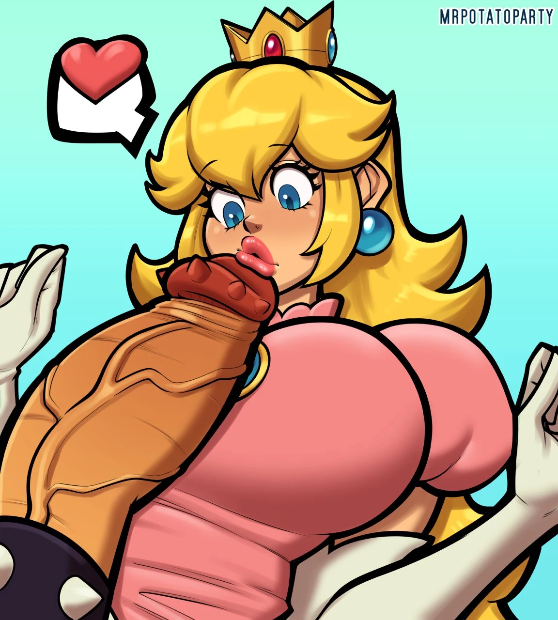 Peach n Pauline porn comic picture 6