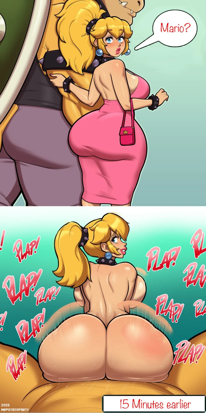 Peach n Pauline porn comic picture 9