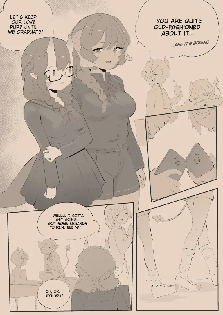 Perverted futanari secretly pushed her virgin girlfriend into 'compensated dating' and got her addicted to it! porn comic picture 1