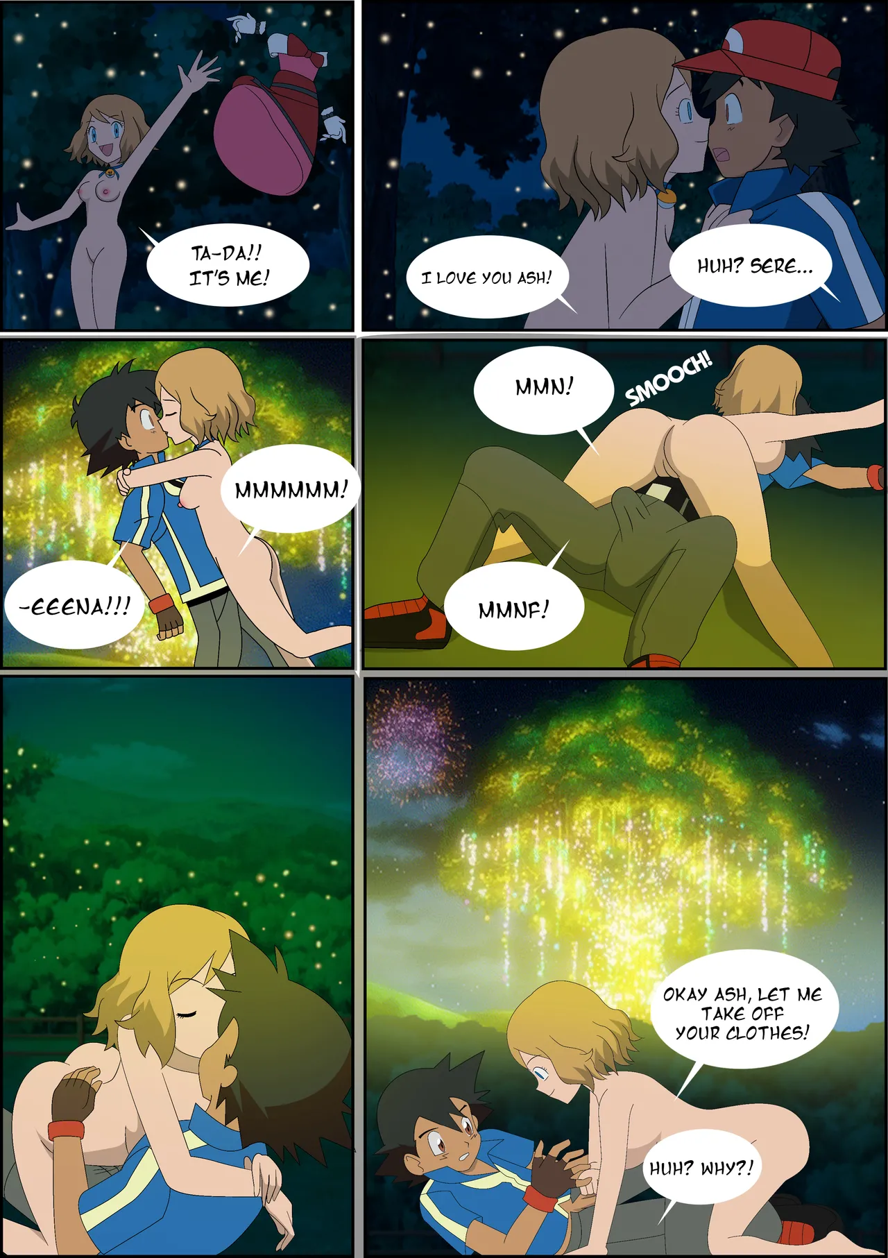 Pokeporn: Under the pledging tree! Ash X Serena porn comic picture 5