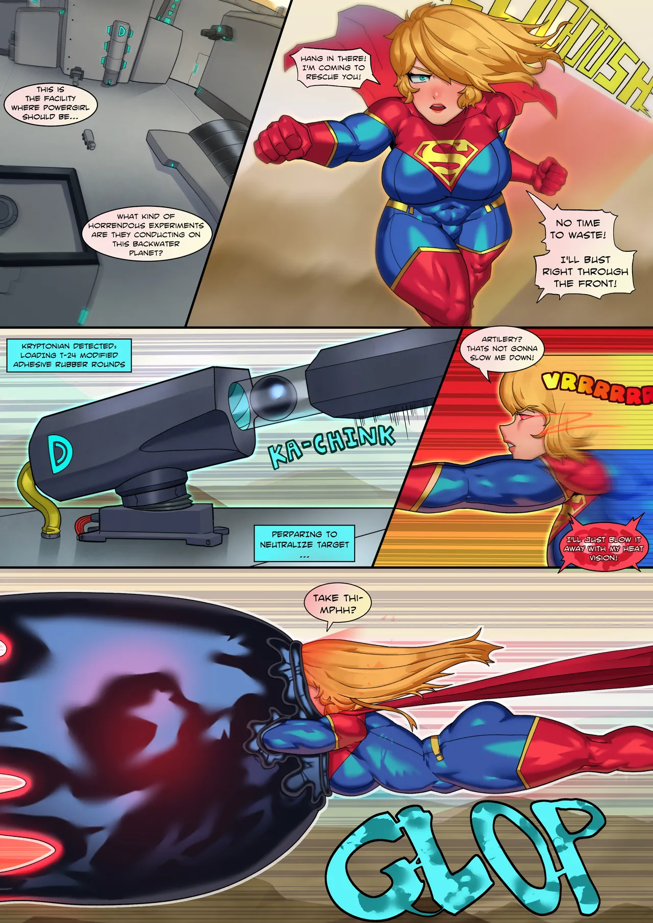 Powergirl and Supergirl Droned porn comic picture 9