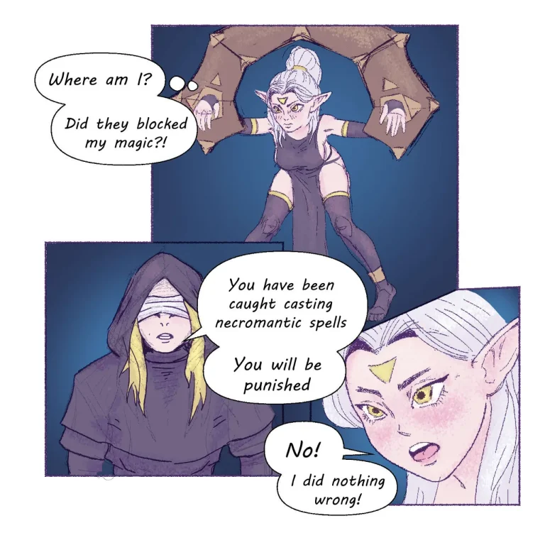 Punishment for Necromancer porn comic picture 2