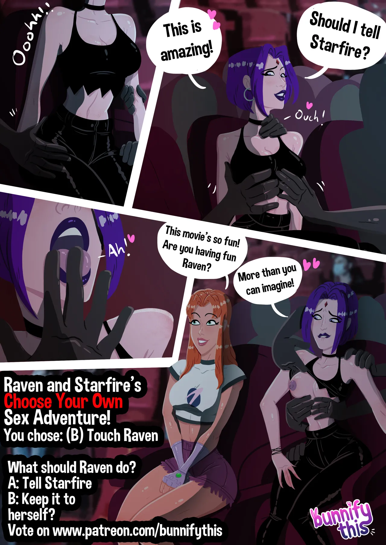 Raven and Starfire's Choose Your Own Sex Adventure! porn comic picture 3